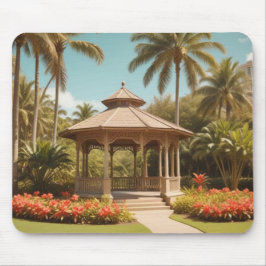 Tropical Park Gazebo Mousepad