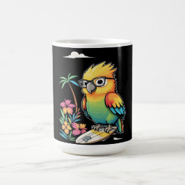 Tropical Parrot Chill Vibes – Sunset Beach  Kaffeetasse