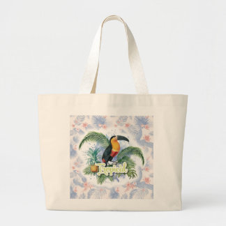 Tropical Parrot Theme Jumbo Stoffbeutel