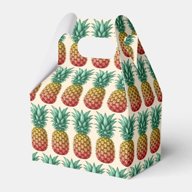 Tropical party with retro pineapple geschenkschachtel (Vorderseite)