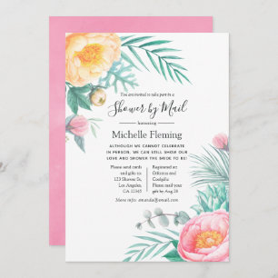 Tropical Pastel Floral Baby Show by Mail Einladung
