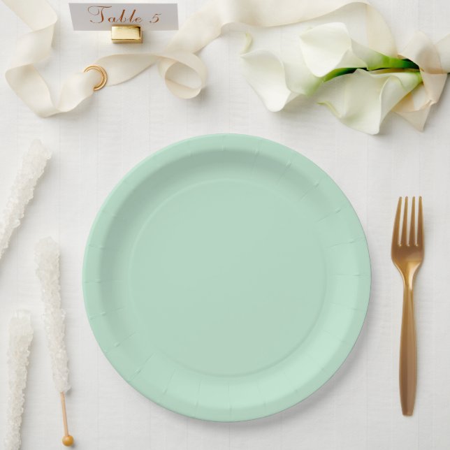 Tropical Pastel Green Pappteller (Hochzeit)