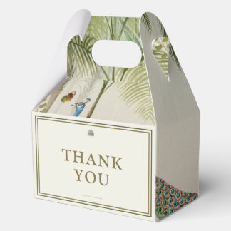 Tropical Peacock Palm Ivory Gold Große Hochzeit Geschenkschachtel