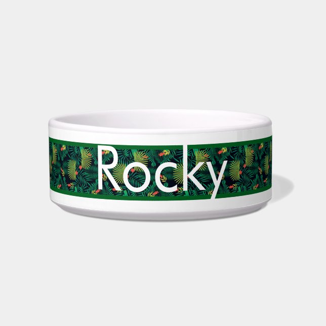 Tropical personalized Pet Bowl Napf (Vorderseite)