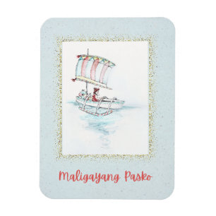 Tropical Philippine Christmas Vinta Magnet