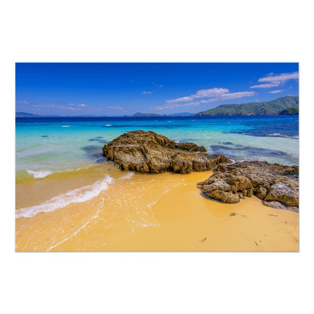 Tropical Philippines Sandy Beach Island Poster (Vorderseite)