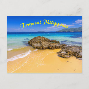Tropical Philippines Sandy Beach Island Postkarte