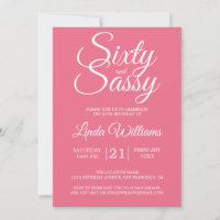 Tropical Pink 60 und Sassy 60. Geburtstagsparty