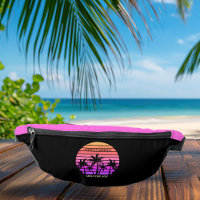 Tropical Pink Black Palm Trees Custom Girls