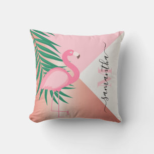Tropical Pink Flamingo Kissen