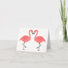 Tropical Pink Flamingo Liebe Hallo Denken Sie an S Karte