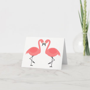 Tropical Pink Flamingo Liebe Hallo Denken Sie an S Karte
