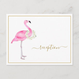 Tropical Pink Flamingo No Gifts Empfang Party Einladung