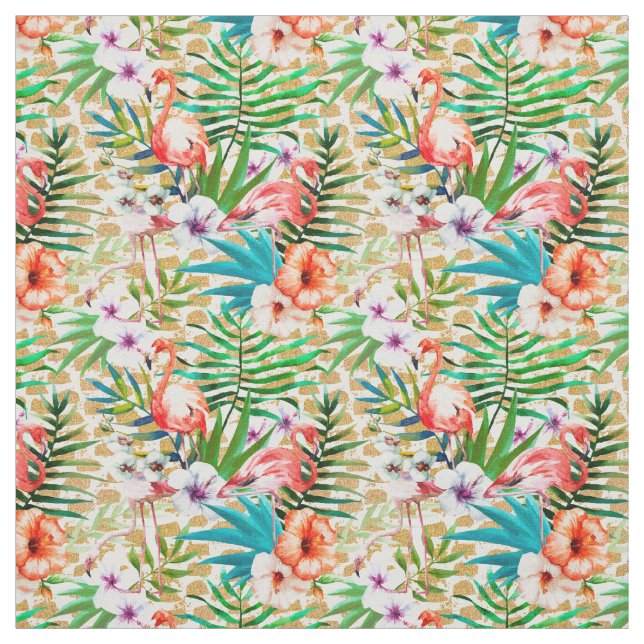 Tropical Pink Flamingo Stoff (Muster)