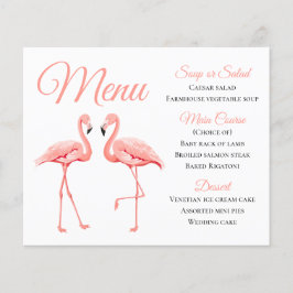 Tropical Pink Menu Flamingo Wedding Brautparty