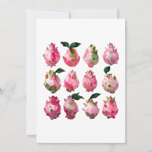 Tropical Pitaya Watercolor Art Einladung