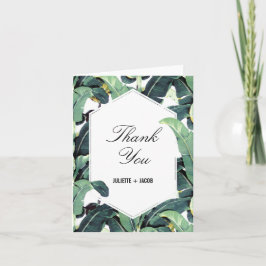 Tropical Plantation Palm Wedding Danke Karte