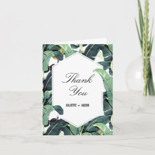 Tropical Plantation Palm Wedding Danke Karte