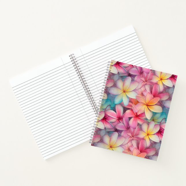 Tropical Plumeria Frangipani Spiral Notebook Notizbuch (Innenseite)