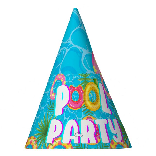 Tropical Pool Party Geburtstag Partyhütchen (Rechts)