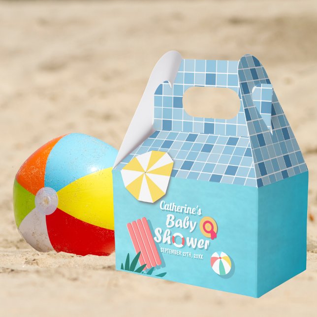 Tropical Pool Party Summer Baby Dusche Geschenkschachtel (Von Creator hochgeladen)