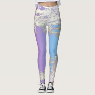 Tropical Positive Vibes Palm Tree Blätter Leggings