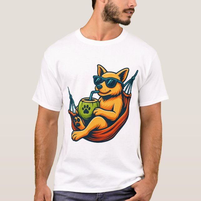 Tropical Pup Vibes T-Shirt (Vorderseite)