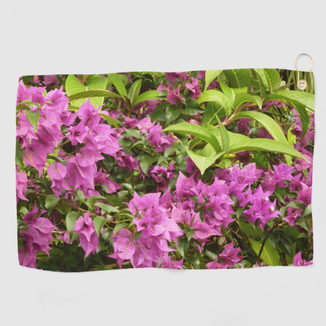 Tropical Purple Bougainvillea Floral Golfhandtuch (Horizontal)