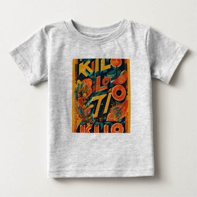 "Tropical Retro Vibes" Baby T-shirt (Vorderseite)