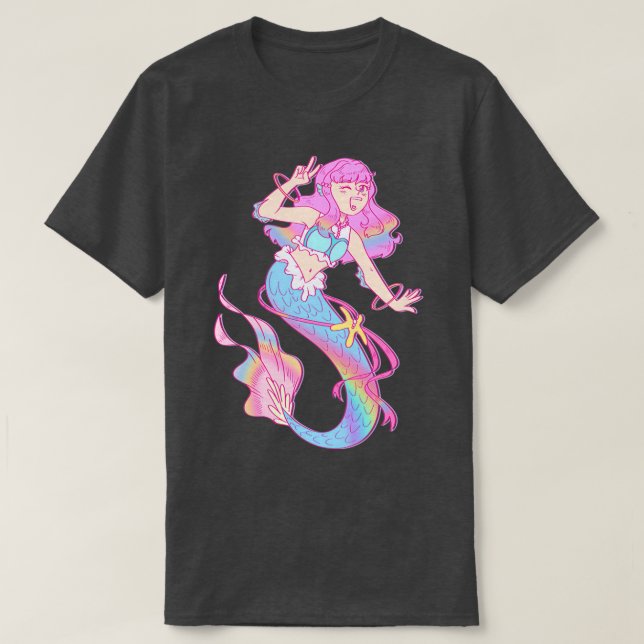 Tropical Rouge Precure Mermaid Laura T-Shirt (Design vorne)