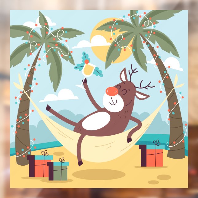 Tropical Rudolph Fensteraufkleber (Blatt 2)