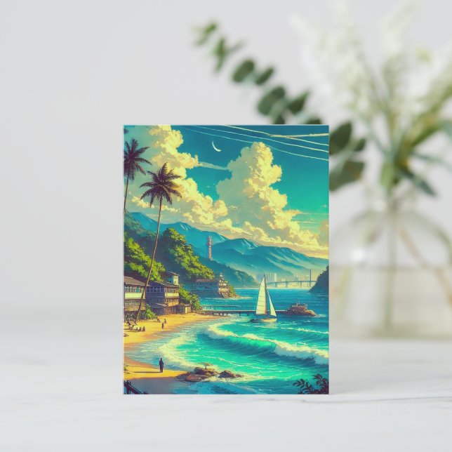 Tropical Ryukyu Dreams Feiertagspostkarte (Stehend Vorderseite)