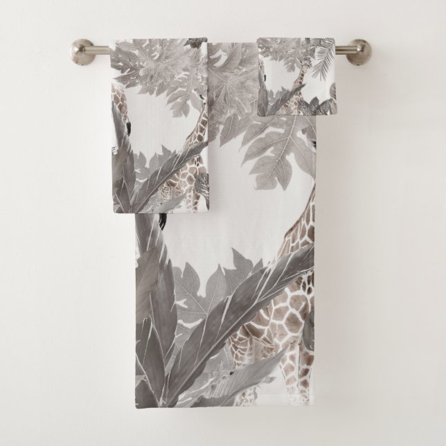 Tropical Safari Adventure 2 #art #tropical Badhandtuch Set (Insitu)