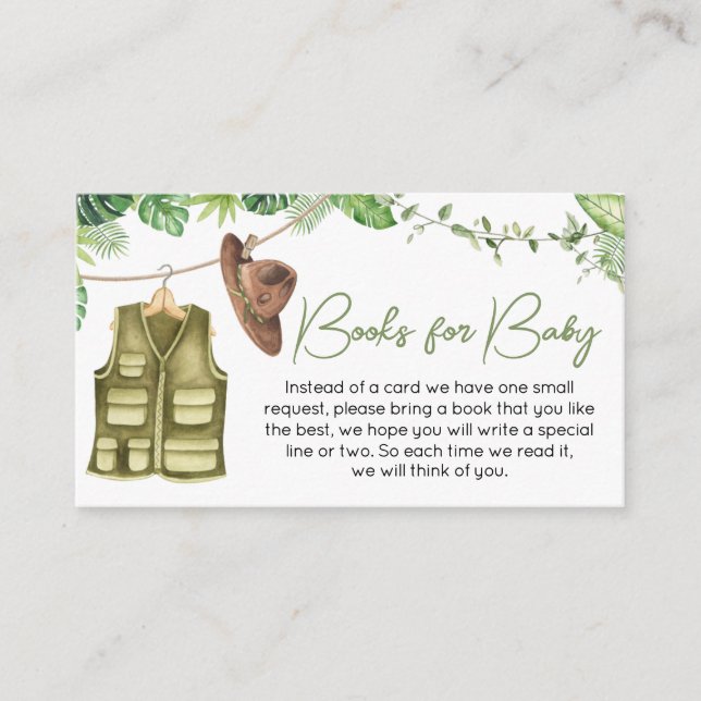 Tropical Safari Jungle Animals Books for Baby Begleitkarte (Vorderseite)