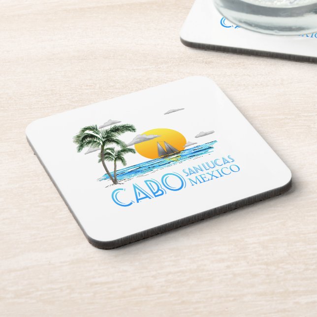 Tropical Sailing Cabo San Lucas Mexico Getränkeuntersetzer (Linke Seite)