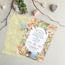 Tropical Sandy Beach Rose Seashell Pearl Wedding