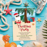 Tropical Santa Christmas Party Einladung<br><div class="desc">Tropical Santa Summer Santa Tropical Beach Luau Hawaiian Weihnachten Party Weihnachten im Juli Einladung</div>