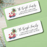 Tropical Santa Christmas Rücksendeadresse<br><div class="desc">Tropical Santa Christmas Rücksendeadresse Etikett. Dieses festliche Retourenlabel besticht durch ein entspanntes Santa Claus in einem rosa Flamingo-Floaty, umgeben von tropischen Urlaubsszenen wie einer Palme mit Ziergegenständen, sanften Ozeanwellen und einer kleinen Insel im Hintergrund. Das bezaubernde Aquarellwerk wird auf den links gelegt, während Ihr Name und Ihre Adresse in einer...</div>