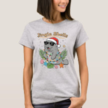 Tropical Santa Manatee Weihnachten Jingle Shells