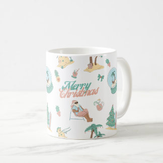 Tropical Santa Merry Weihnachtsfeier Tasse