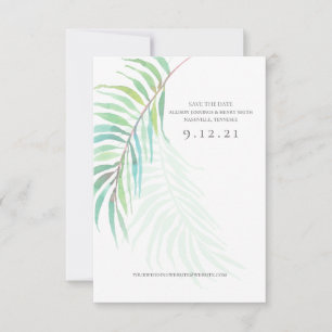 Tropical Save the Date Beach Wedding Foto Card