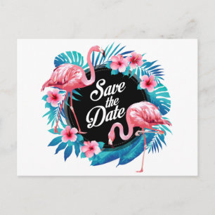 Tropical Save the Date Postkarte