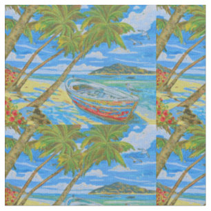 Tropical Scene Baumwollstoff Stoff