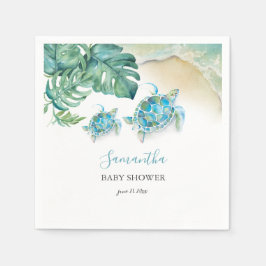 Tropical Sea Turtle Watercolor  Serviette