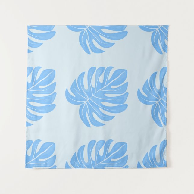 Tropical seamless ethnic pattern with exotic leave wandteppich (Vorderseite)