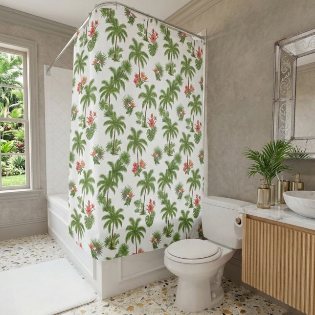Tropical Shower Curtain with Palms  Duschvorhang (Von Creator hochgeladen)