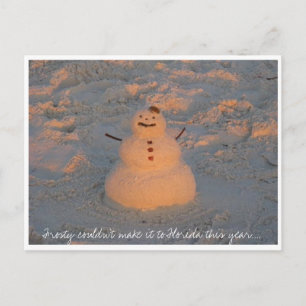 Tropical Snowman Postkarte
