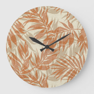 Tropical Spa Coordinates- Areca Palms Hawaiian Große Wanduhr