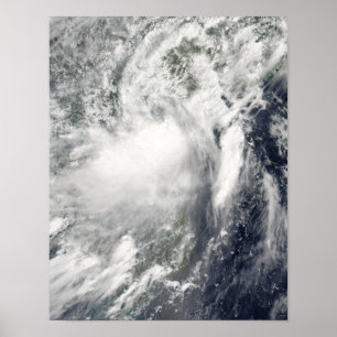 Tropical storm Conson approaching Vietnam Poster