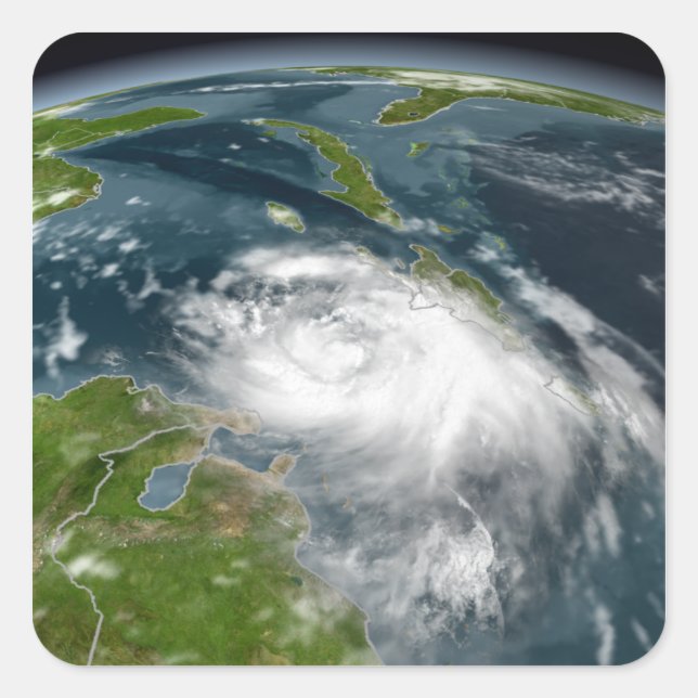 Tropical Storm Dennis Quadratischer Aufkleber (Vorderseite)